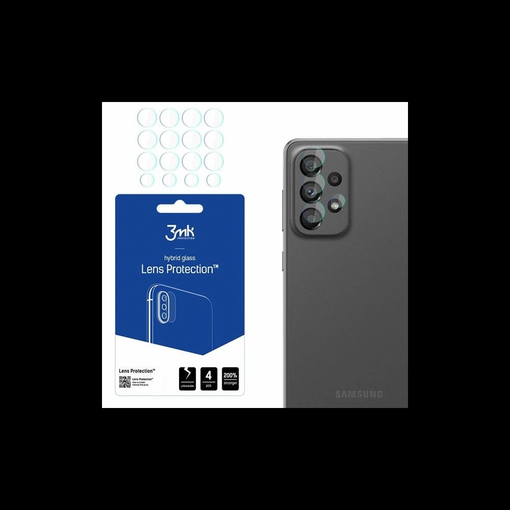 Hybriertes Glas für die Kameralinse 3MK Lens Protection Samsung Galaxy A73 5G [4 PACK] - 1