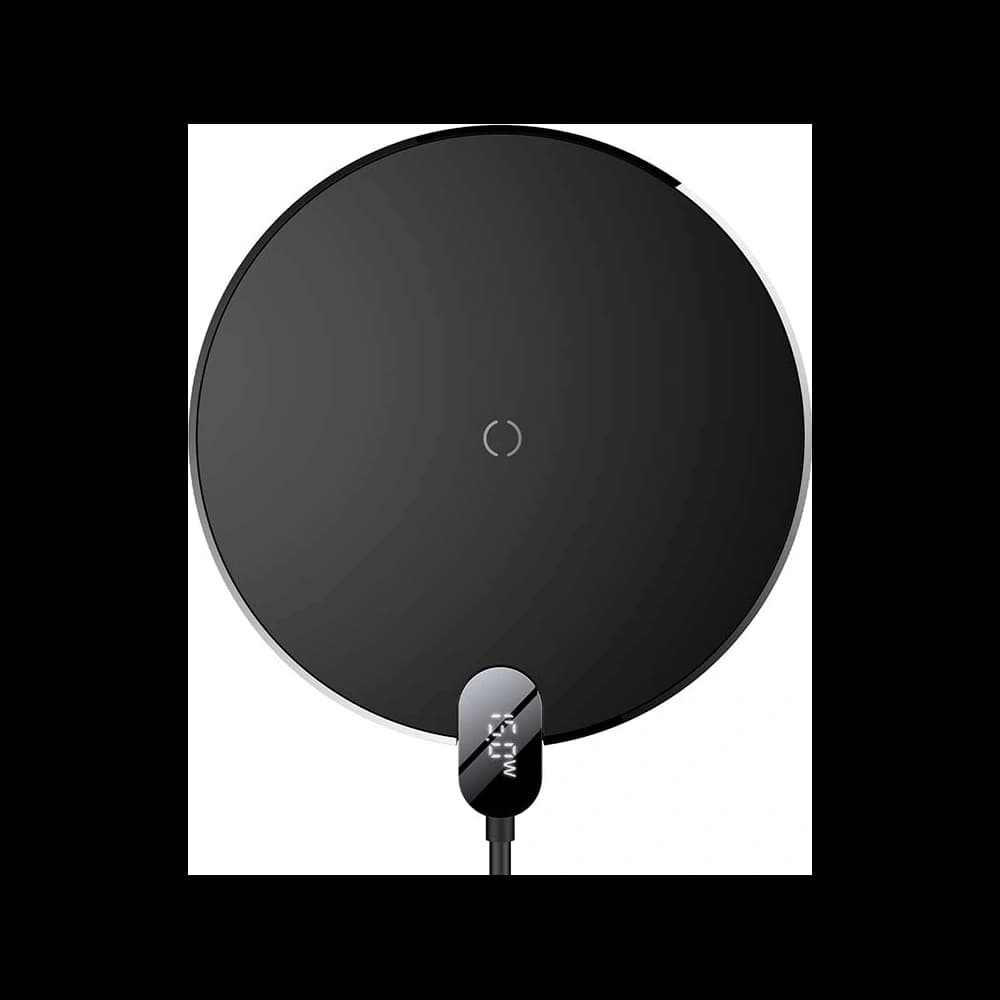 Inductive wireless charger Baseus Digital LED 15W (black) - 1