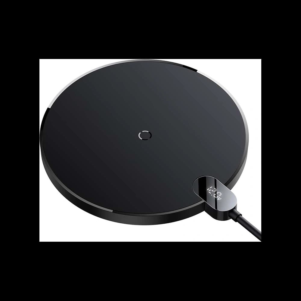 Inductive wireless charger Baseus Digital LED 15W (black) - 5