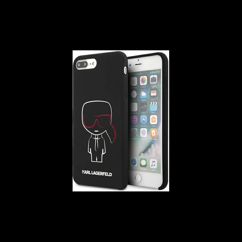 Karl Lagerfeld KLHCI8LSLKCBK Apple iPhone 8/7 Plus hardcase black Silicone Karl Iconic - 1