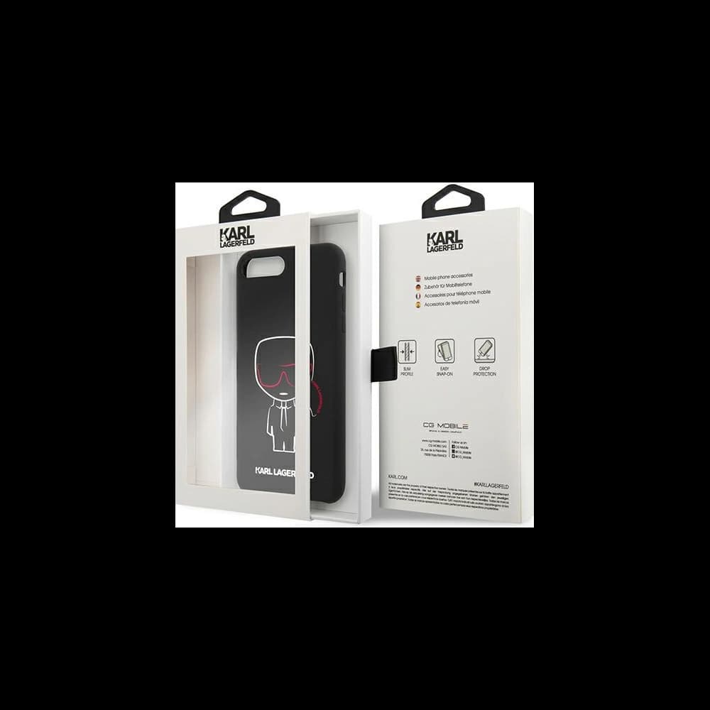 Karl Lagerfeld KLHCI8LSLKCBK Apple iPhone 8/7 Plus hardcase black Silicone Karl Iconic - 8