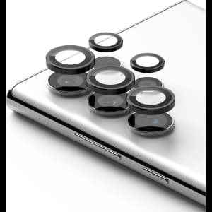 Tvrdé sklo na aparát Ringke Rám skla objektivu Samsung Galaxy S22 Ultra Černá