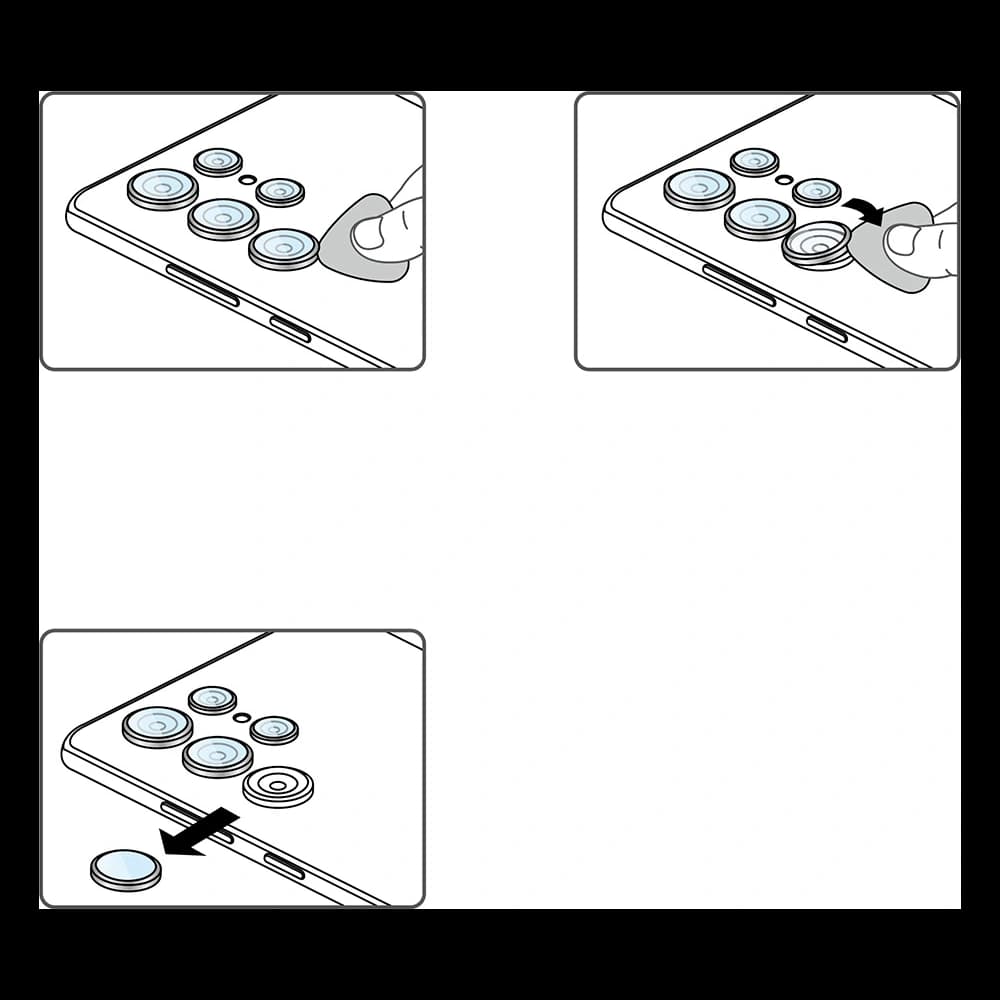 Edzett üveg Ringke fényképezőgép lencse keret üveg Samsung Galaxy S22 Ultra Fekete - 11