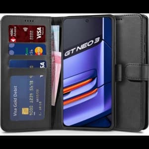 Case Tech-Protect Wallet Realme GT Neo 3 Schwarz