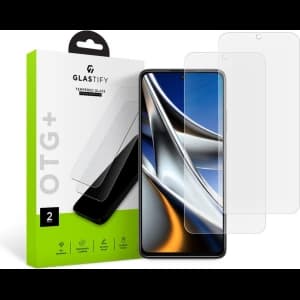 Gehärtetes Glas Glastify OTG+ POCO X4 Pro 5G Klar [2 PACK]