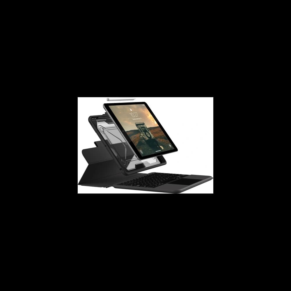 Klaviatur UAG Urban Armor Gear Bluetooth-Tastatur Apple iPad 10.2 2019/2020/2021 (7., 8. und 9. Generation) (schwarz) - 1