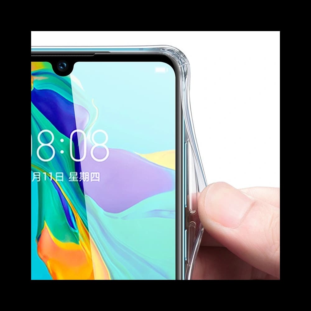 Case aus gehärtetem Glas Benks Shiny Glass Huawei P30 Clear - 5