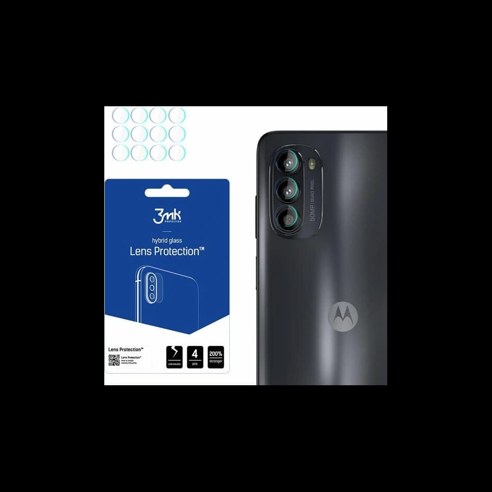 Szkło hybrydowe na obiektyw aparatu 3MK Lens Protection Motorola Moto G52 [4 PACK] - 1