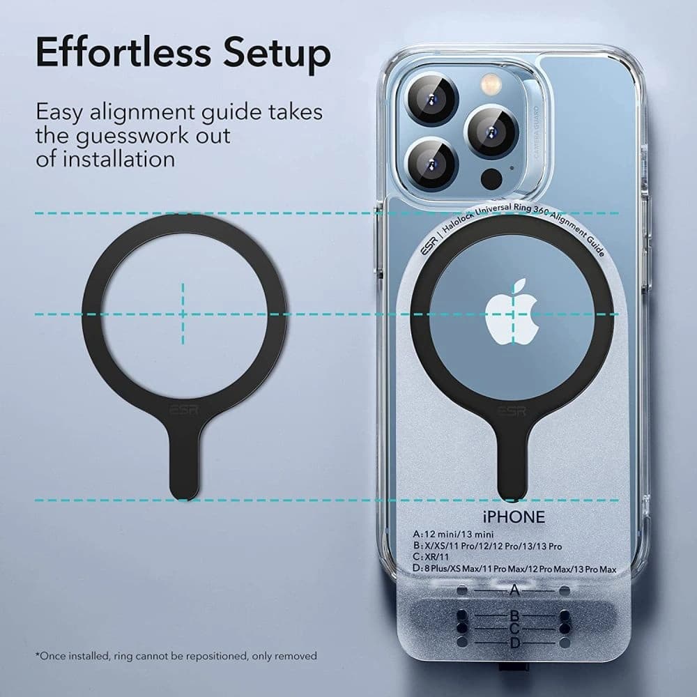 Magnetic rings ESR Halolock MagSafe Universal Magnetic Ring Black [2 PACK] - 3