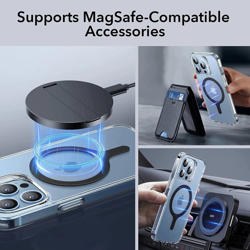 Magnetic rings ESR Halolock MagSafe Universal Magnetic Ring Black [2 PACK] - 7