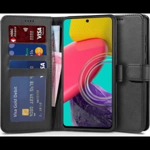 Case Tech-Protect Wallet Samsung Galaxy M53 5G Schwarz