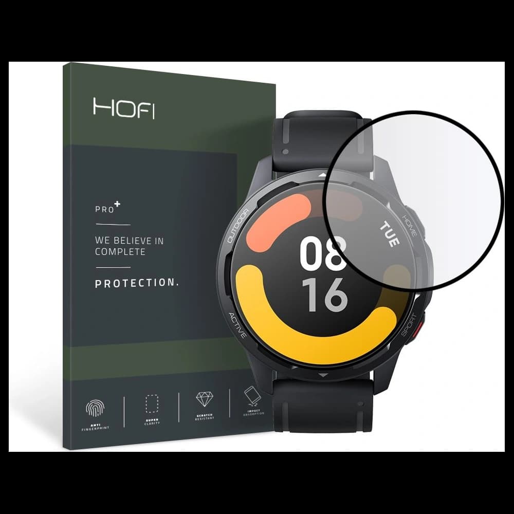 Hybriertes Glas Hofi Hybrid Pro+ Xiaomi Watch S1 Active Schwarz - 1