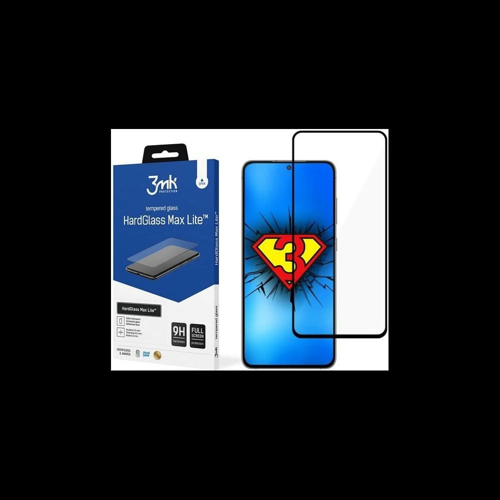 Gehärtetes Glas 3MK HardGlass Max Lite Samsung Galaxy S21 FE schwarz - 1