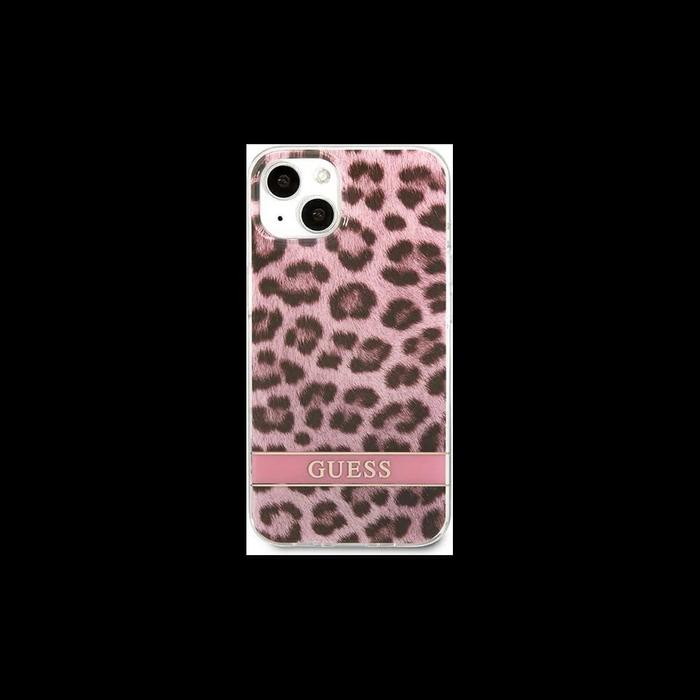 Guess GUHCP13MHSLEOP Apple iPhone 13 pink hardcase Leopard - 3