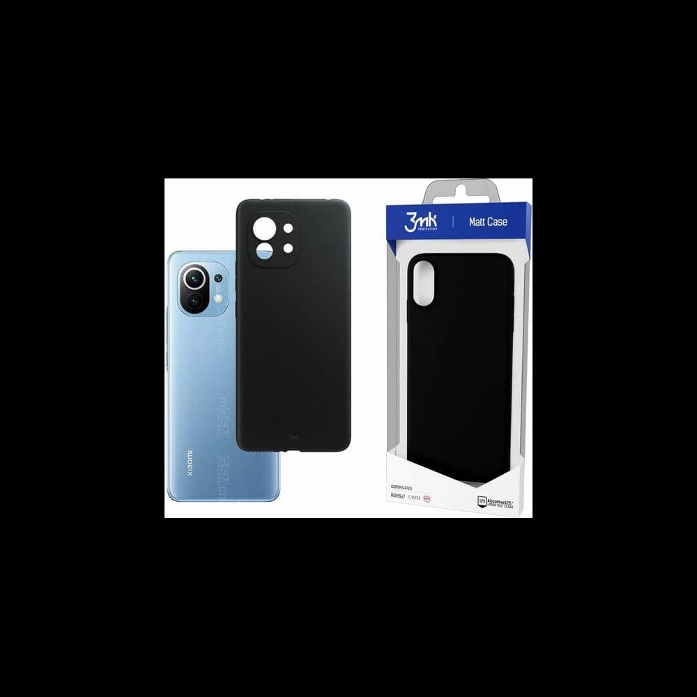 Etui 3MK Matt Case Xiaomi Mi 11 5G negru/black - 1