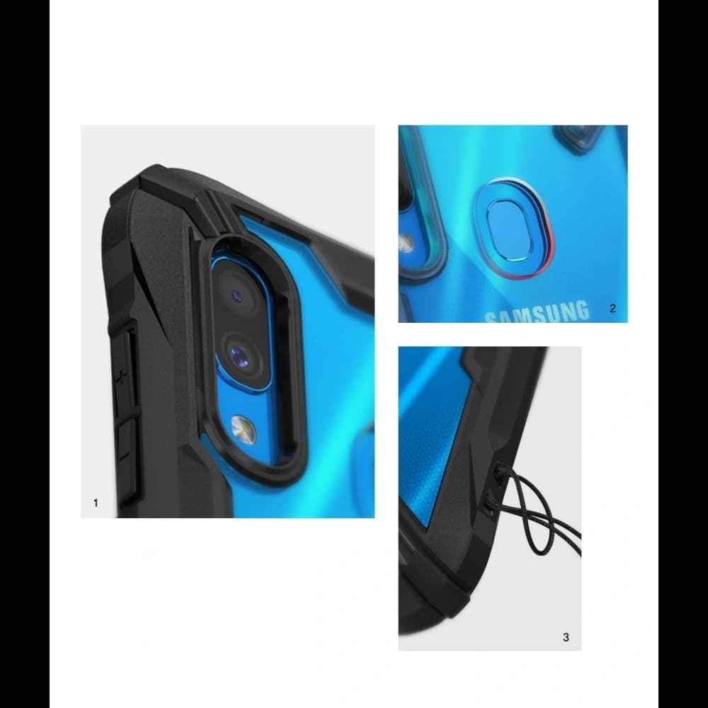 Case Ringke Fusion-X Samsung Galaxy A30 Space Blau - 2