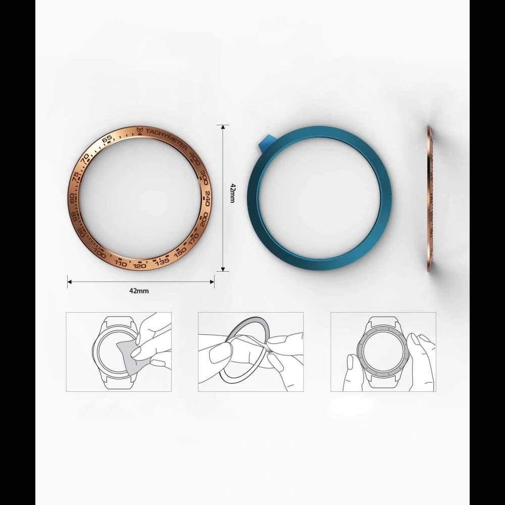 Ringke Bezel Ring Samsung Galaxy Sport/Watch 42mm Stainless Steel Gold GW-42-05 - 6