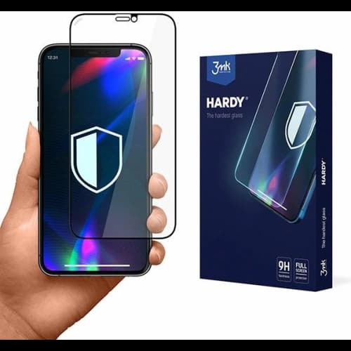 Gehärtetes Glas 3MK Hardy Apple iPhone 12 Pro Max schwarz/black