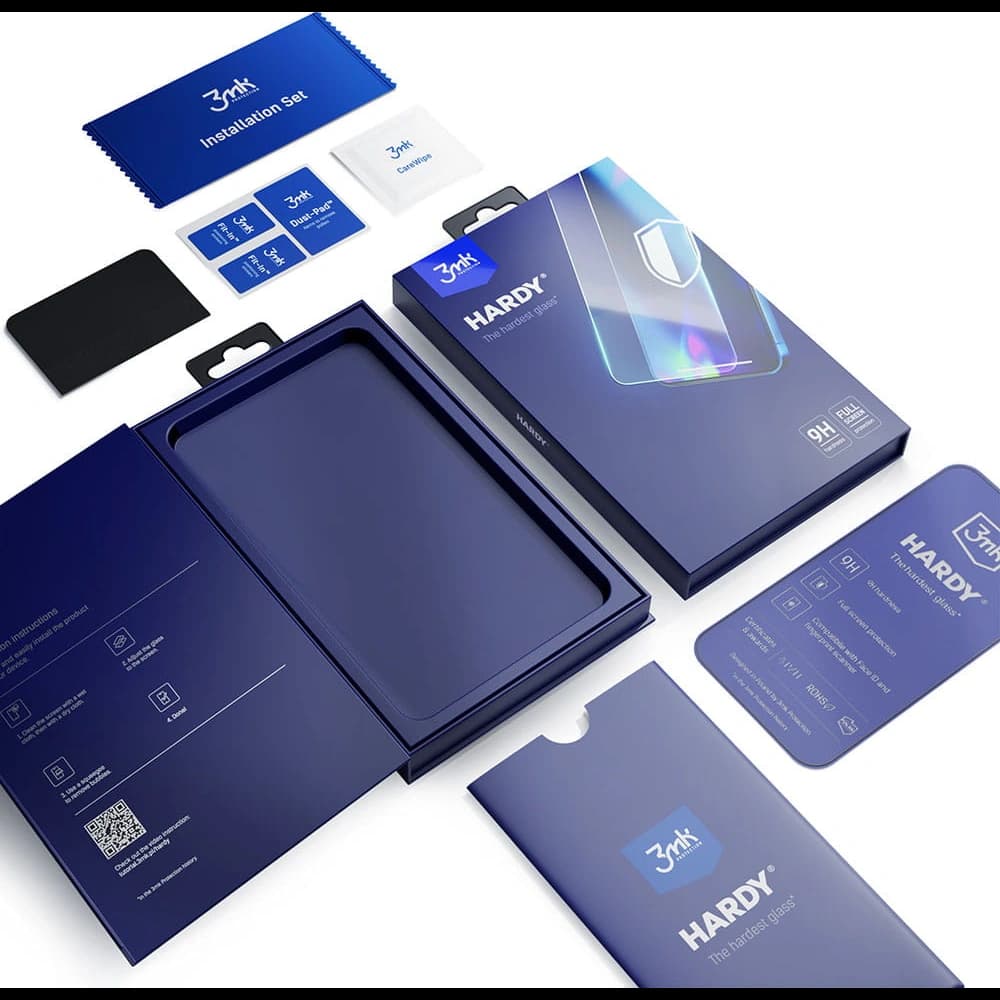 Tvrzené sklo 3MK Hardy Samsung Galaxy S21+ Plus černé/black - 3