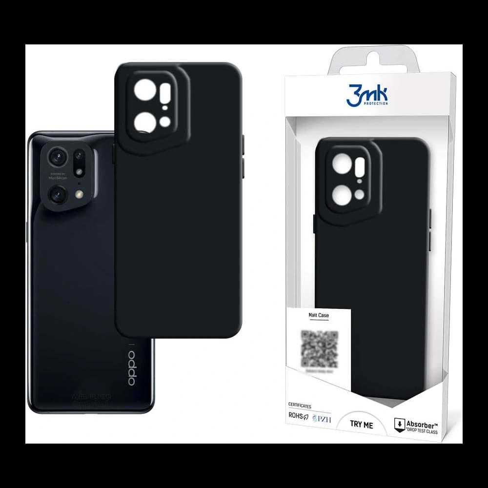 3MK Matt Case Oppo Find X5 black - 1