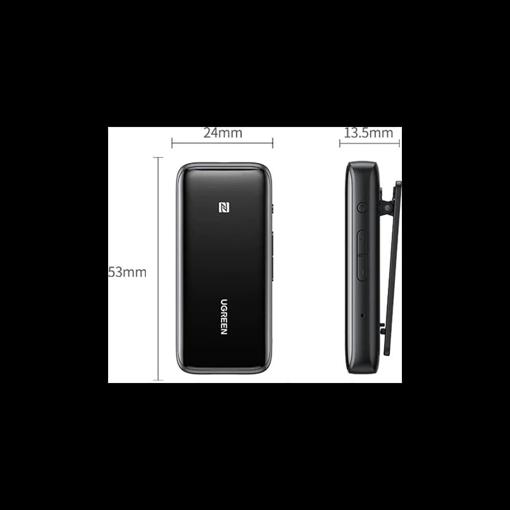 UGREEN CM402 Bluetooth 5.0 audio receiver aptX HD DAC SBC 3.5mm mini headphone jack sound card black - 21