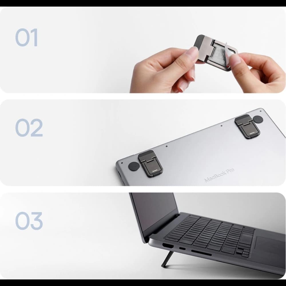 Podložky pod laptop Baseus stříbrné [2 PACK] - 22