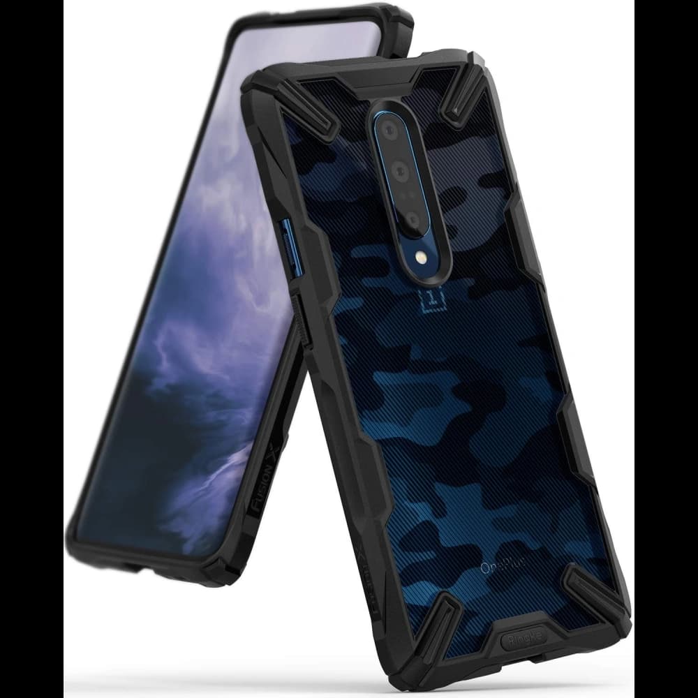 Case Ringke Fusion-X Design OnePlus 7 Pro Camo (Moro) Schwarz - 1