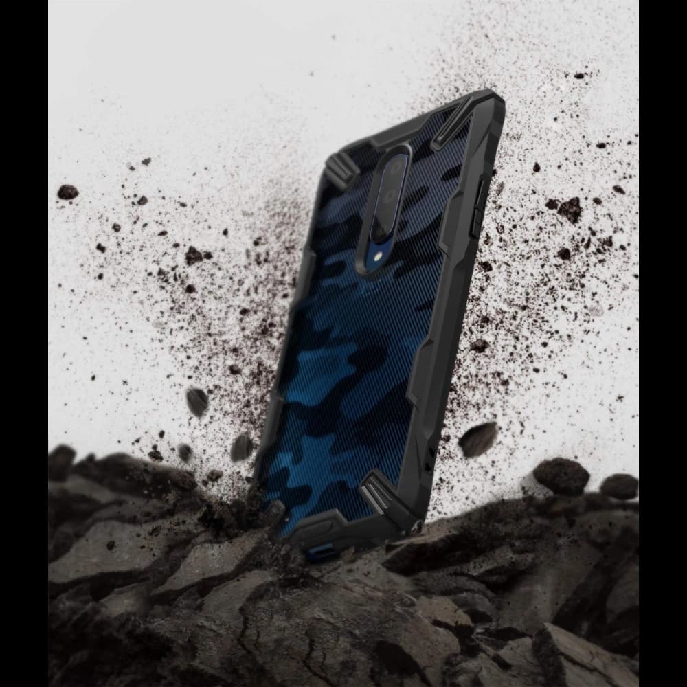 Case Ringke Fusion-X Design OnePlus 7 Pro Camo (Moro) Schwarz - 4