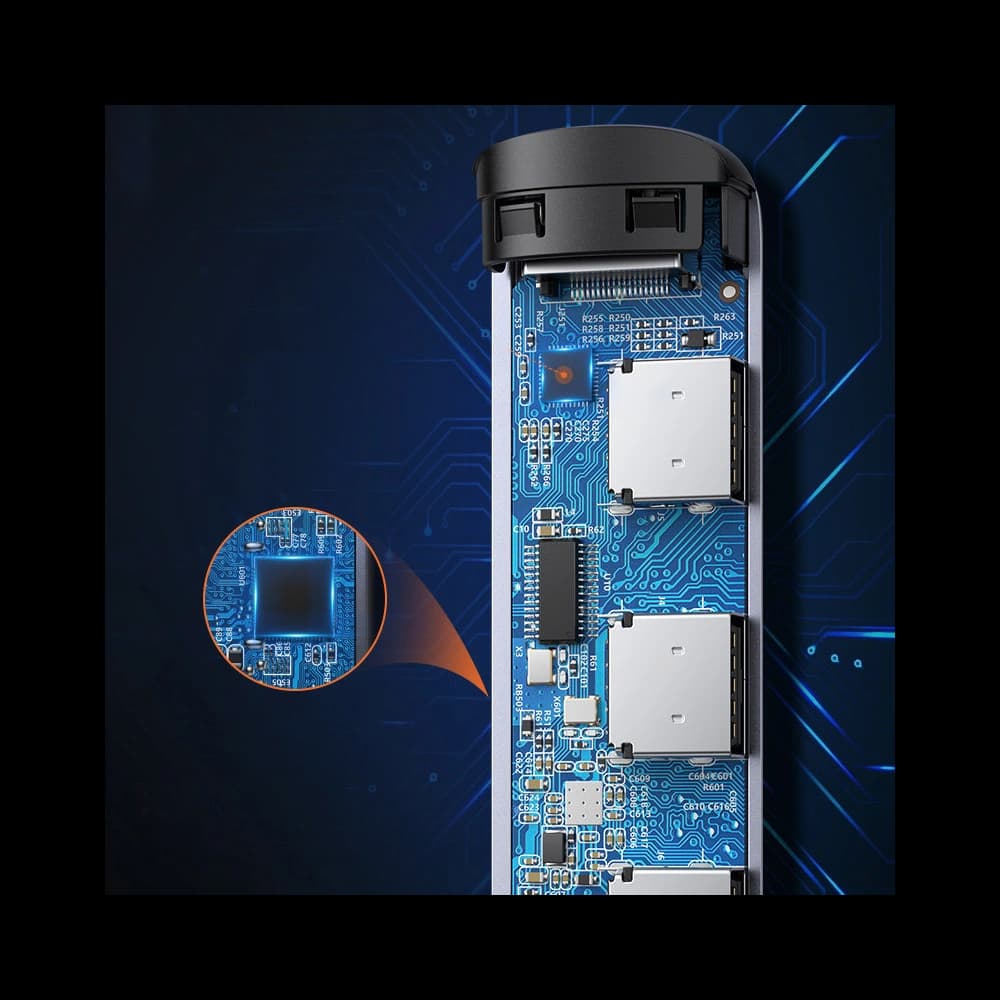 UGREEN CM417 adapter USB Type C - HDMI / 4 x USB gray - 8