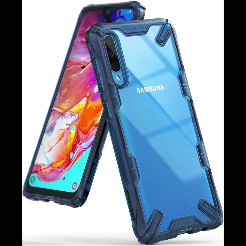Case Ringke Fusion-X Samsung Galaxy A70 Space Blue - 1