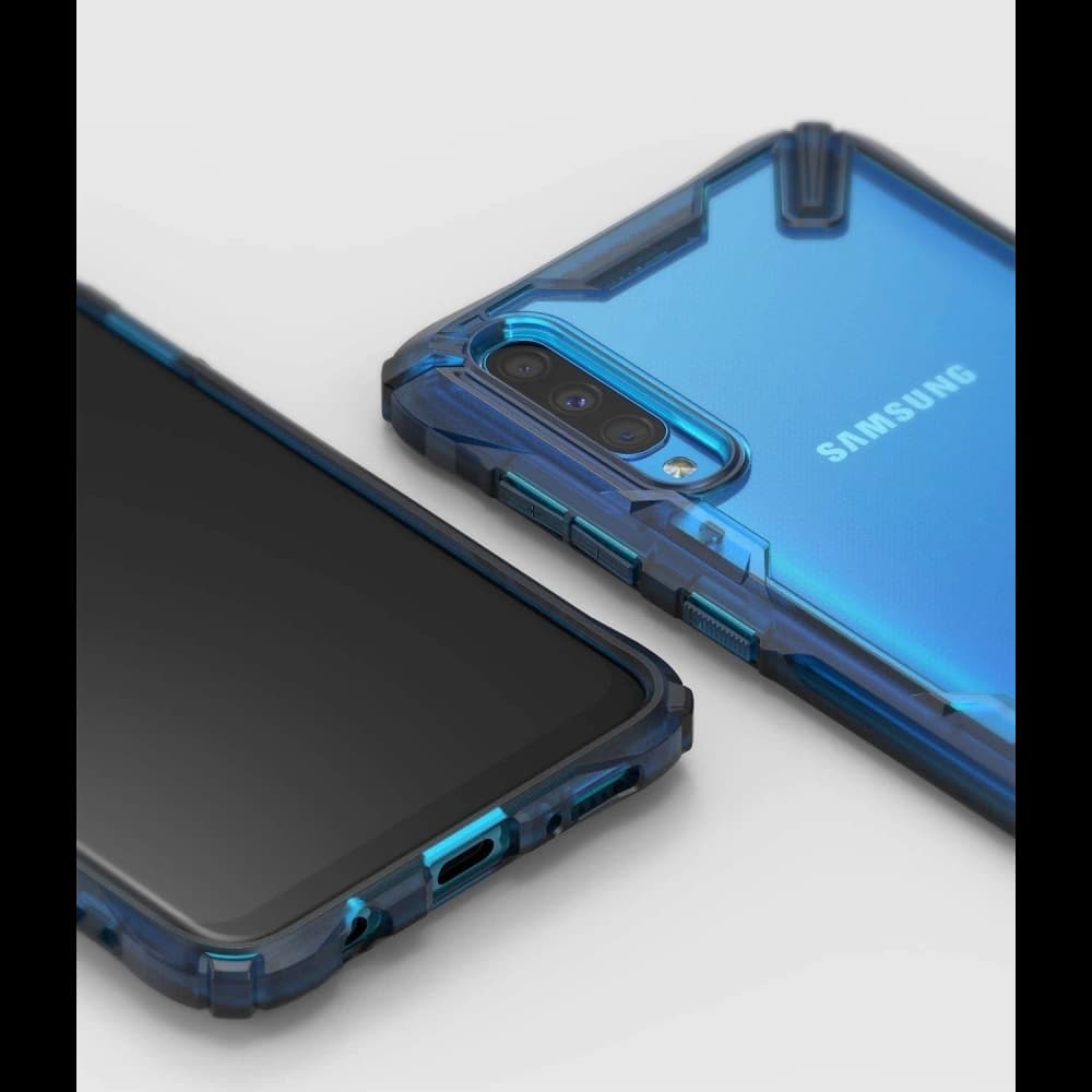 Case Ringke Fusion-X Samsung Galaxy A70 Space Blue - 4