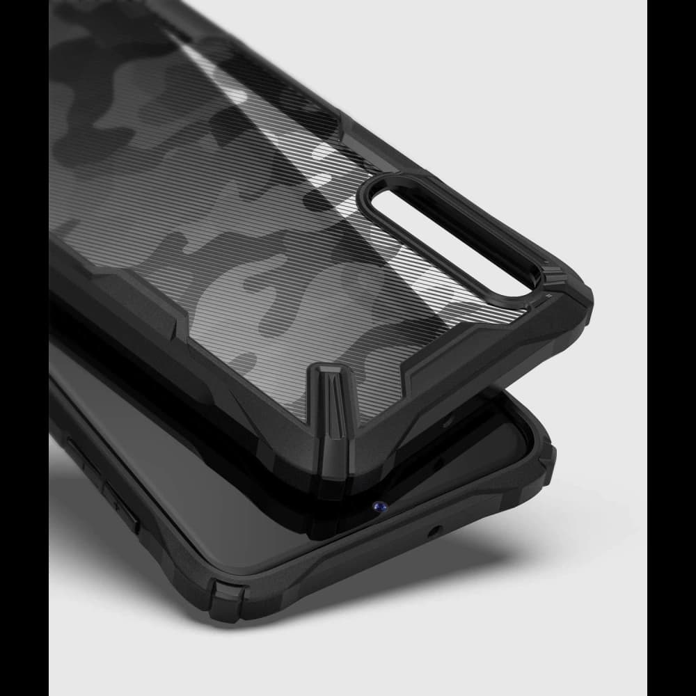 Ringke Fusion-X Design Samsung Galaxy A70 Camo (Moro) Black - 3