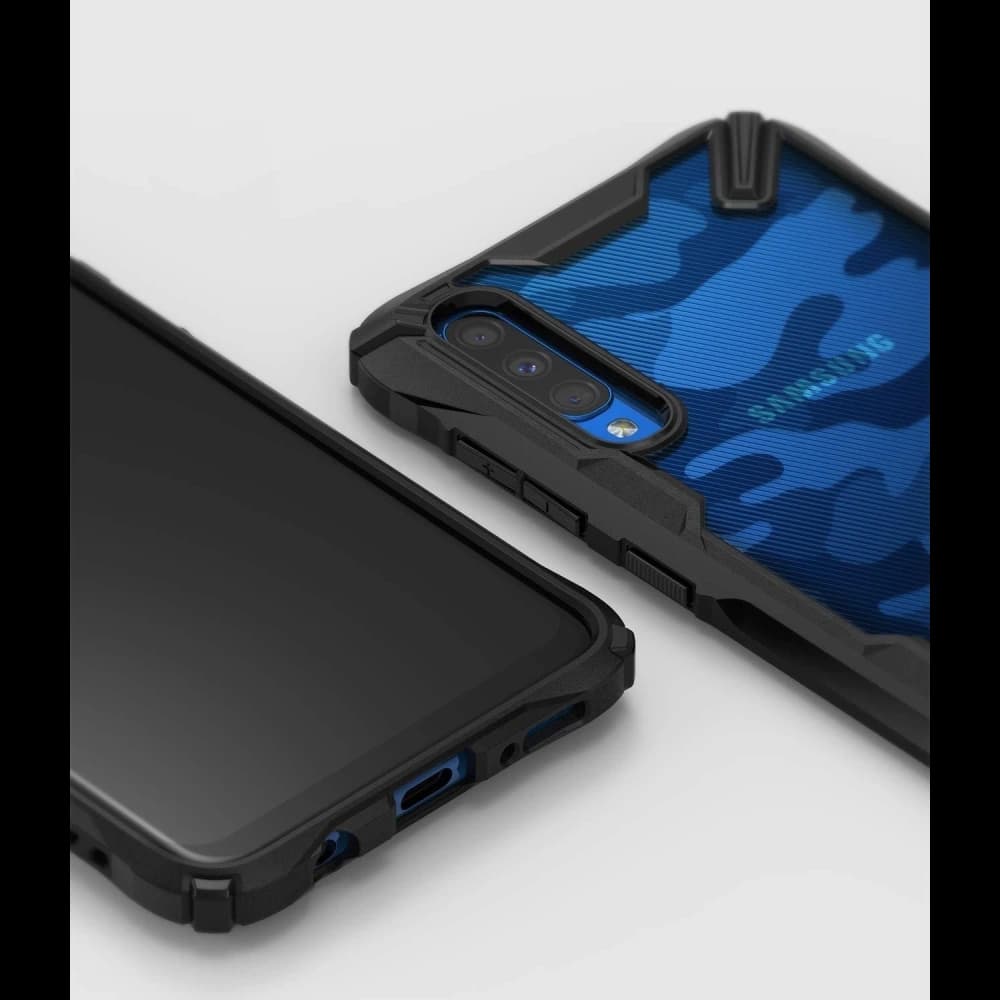 Ringke Fusion-X Design Samsung Galaxy A70 Camo (Moro) Black - 5