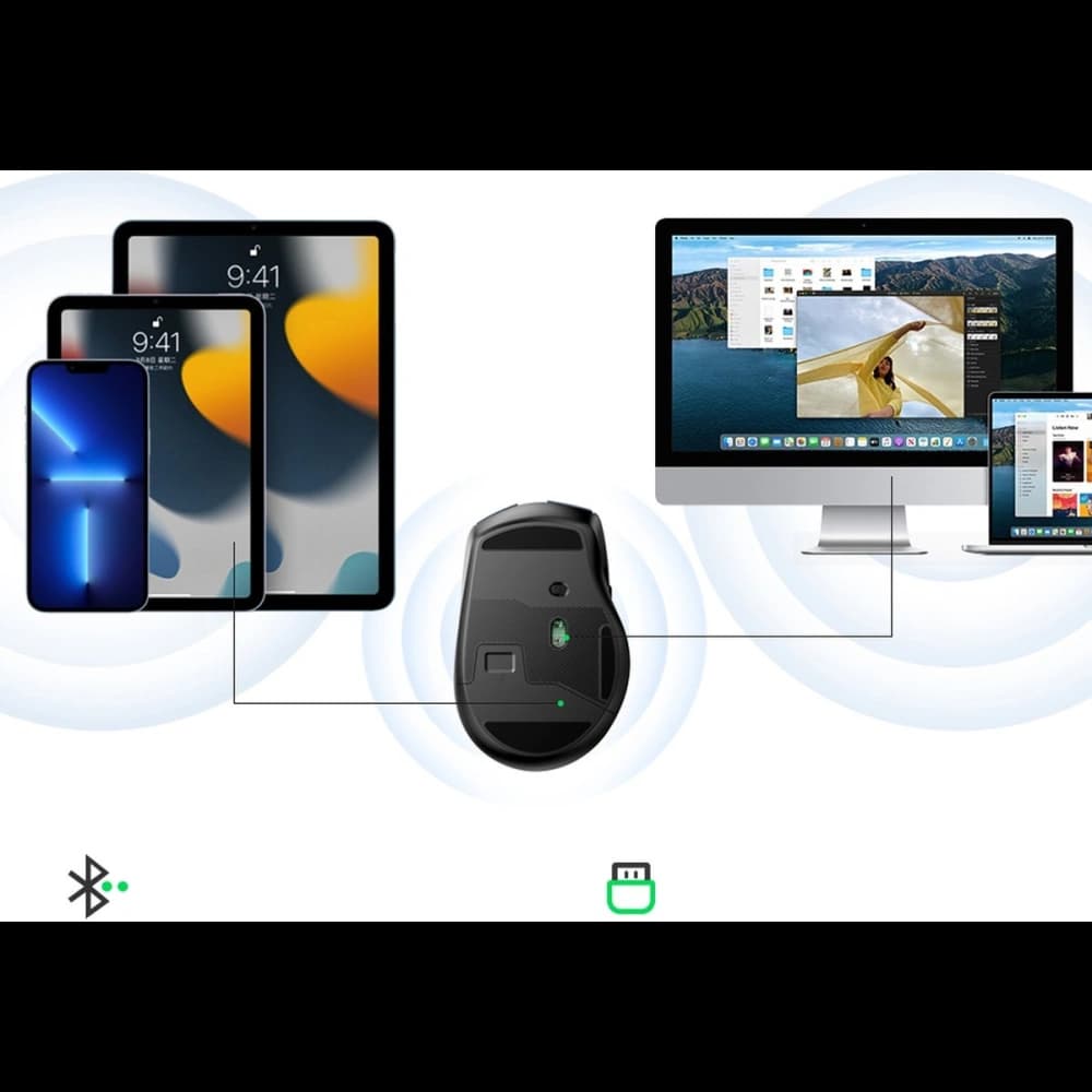 UGREEN MU006 USB optical wireless mouse 2.4GHz 4000DPI black - 11