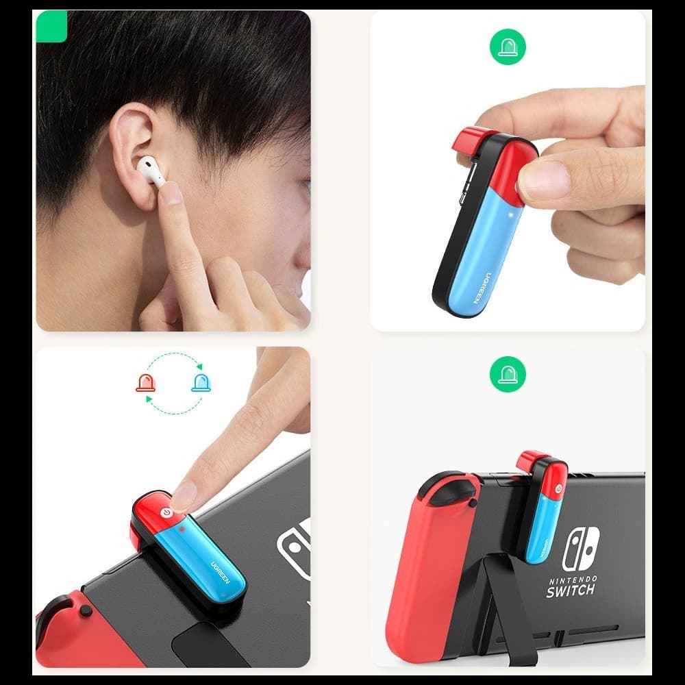 UGREEN Bluetooth 5.0 aptX 3,5mm Mini-Jack Transmitter für Nintendo Switch - 11