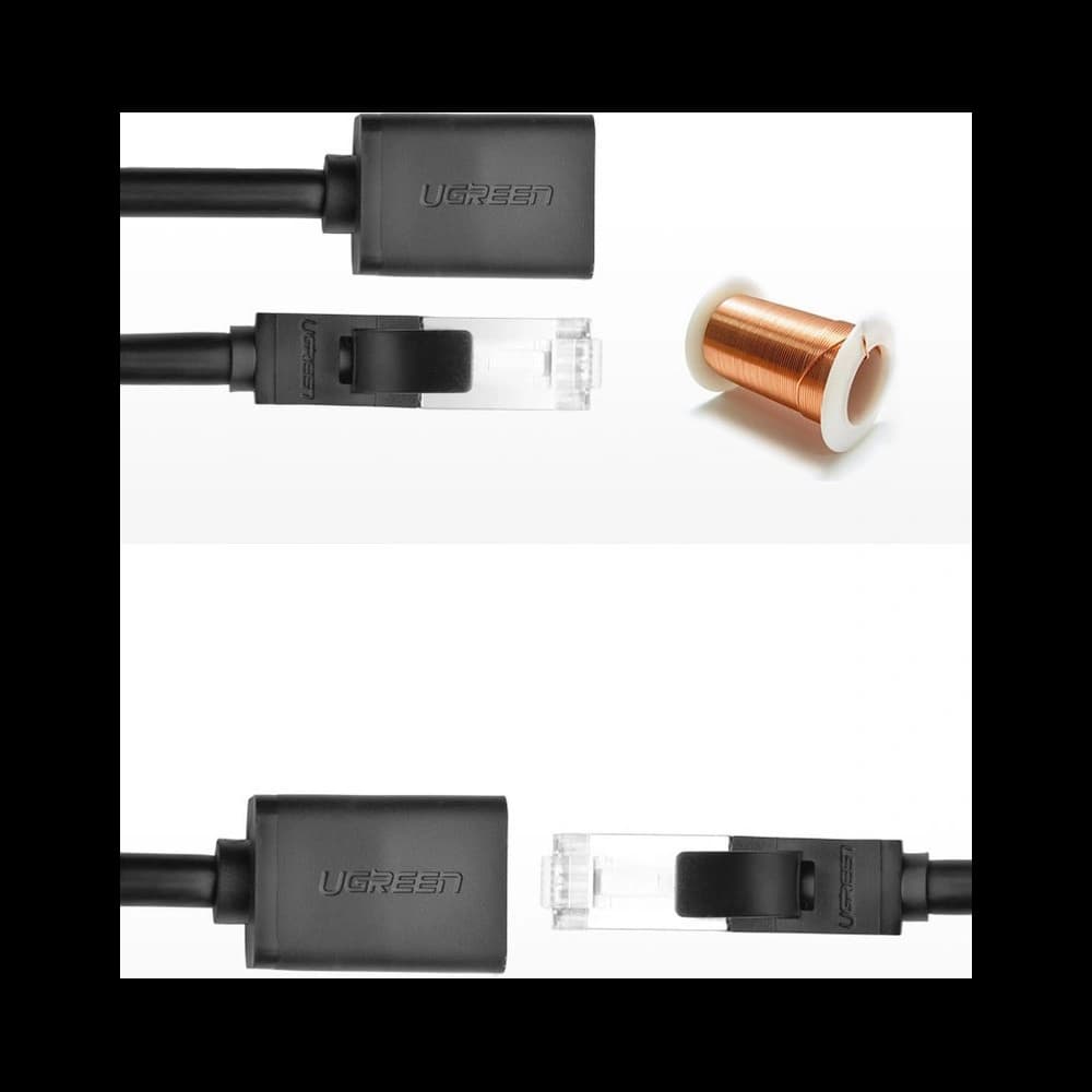 UGREEN NW112 Extension Cable Ethernet RJ45 Cat 6 FTP 1000Mbps 5m Black - 7