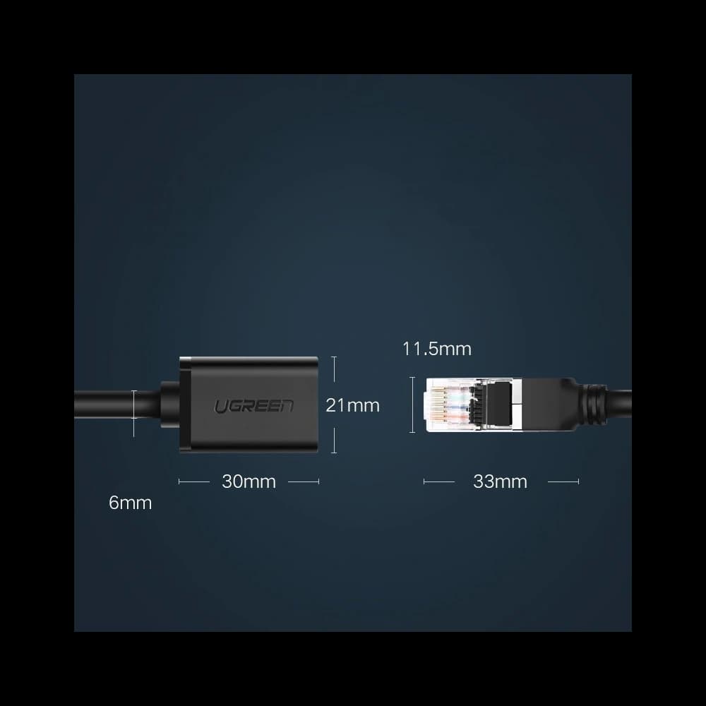 UGREEN NW112 Extension Cable Ethernet RJ45 Cat 6 FTP 1000Mbps 5m Black - 17