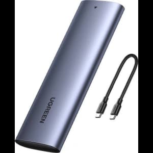 Obal disku M.2 UGREEN CM400 USB 3.2 Gen 2 (SuperSpeed USB 10 Gbps) + kabel USB-C 0,5 m šedý