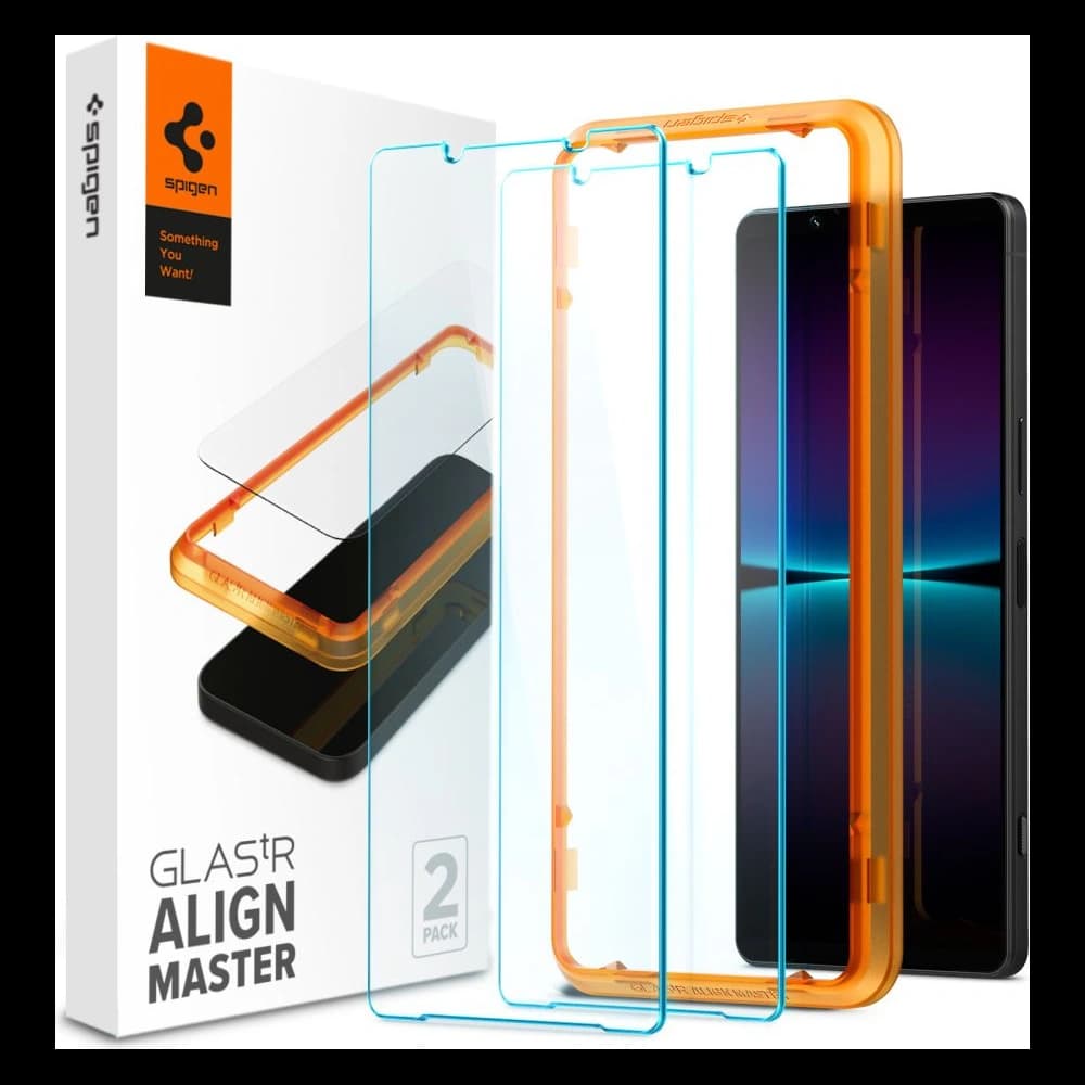 Gehärtetes Glas Spigen GLAS.tR Slim AlignMaster Sony Xperia 1 IV [2 PACK] - 1