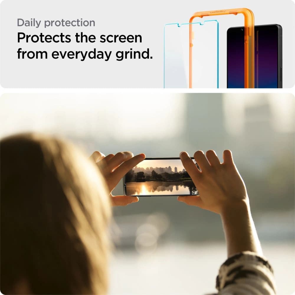 Gehärtetes Glas Spigen GLAS.tR Slim AlignMaster Sony Xperia 1 IV [2 PACK] - 10