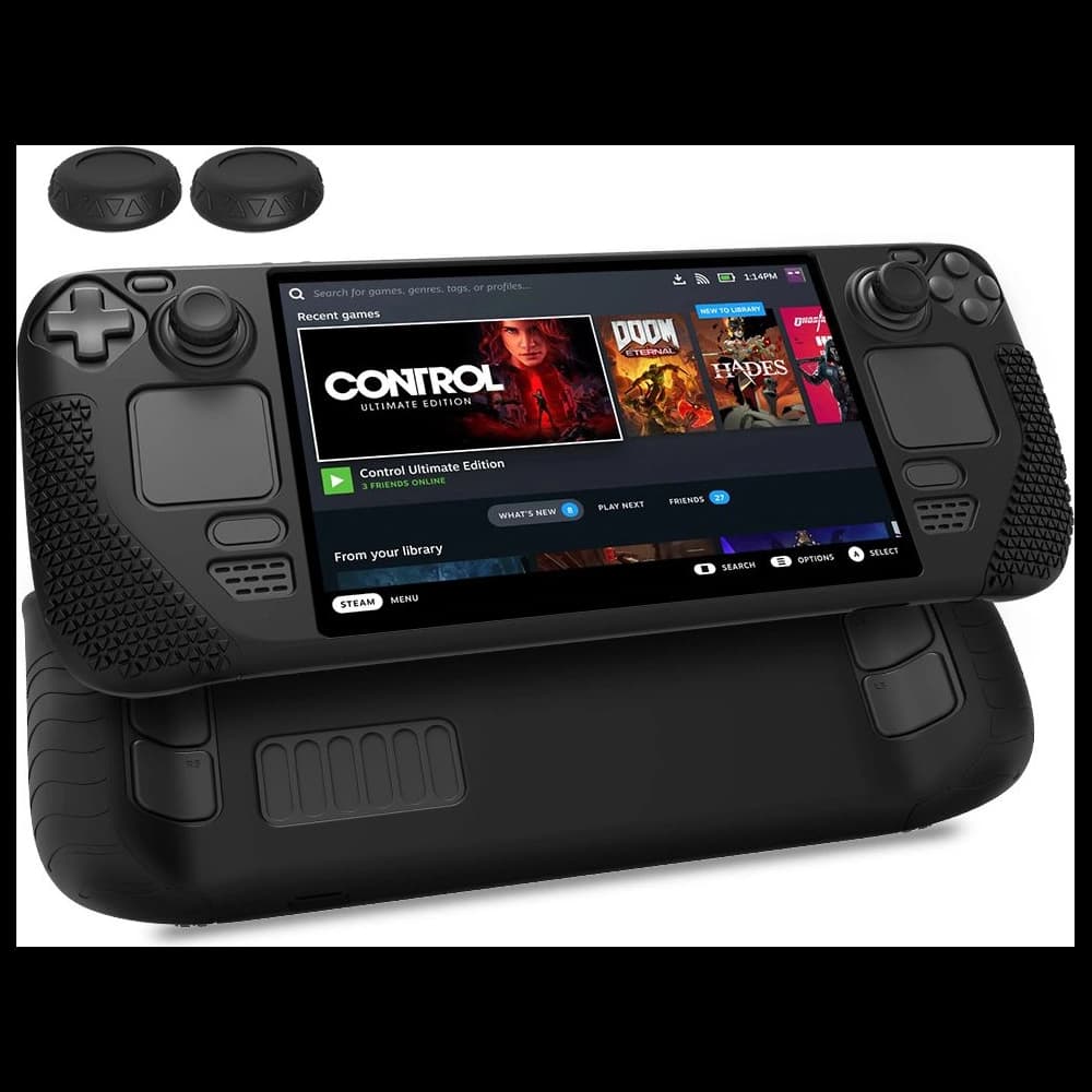 Hülle Tech-Protect TPUCarbon Valve Steam Deck LCD / OLED Schwarz - 2