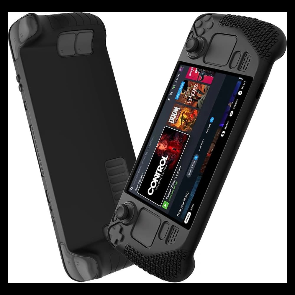 Hülle Tech-Protect TPUCarbon Valve Steam Deck LCD / OLED Schwarz - 4