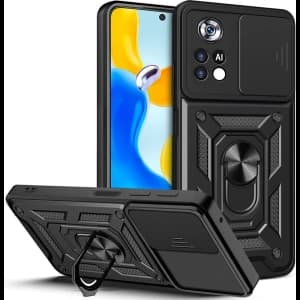 Hülle Tech-Protect CamShield Pro POCO M4 Pro LTE Schwarz