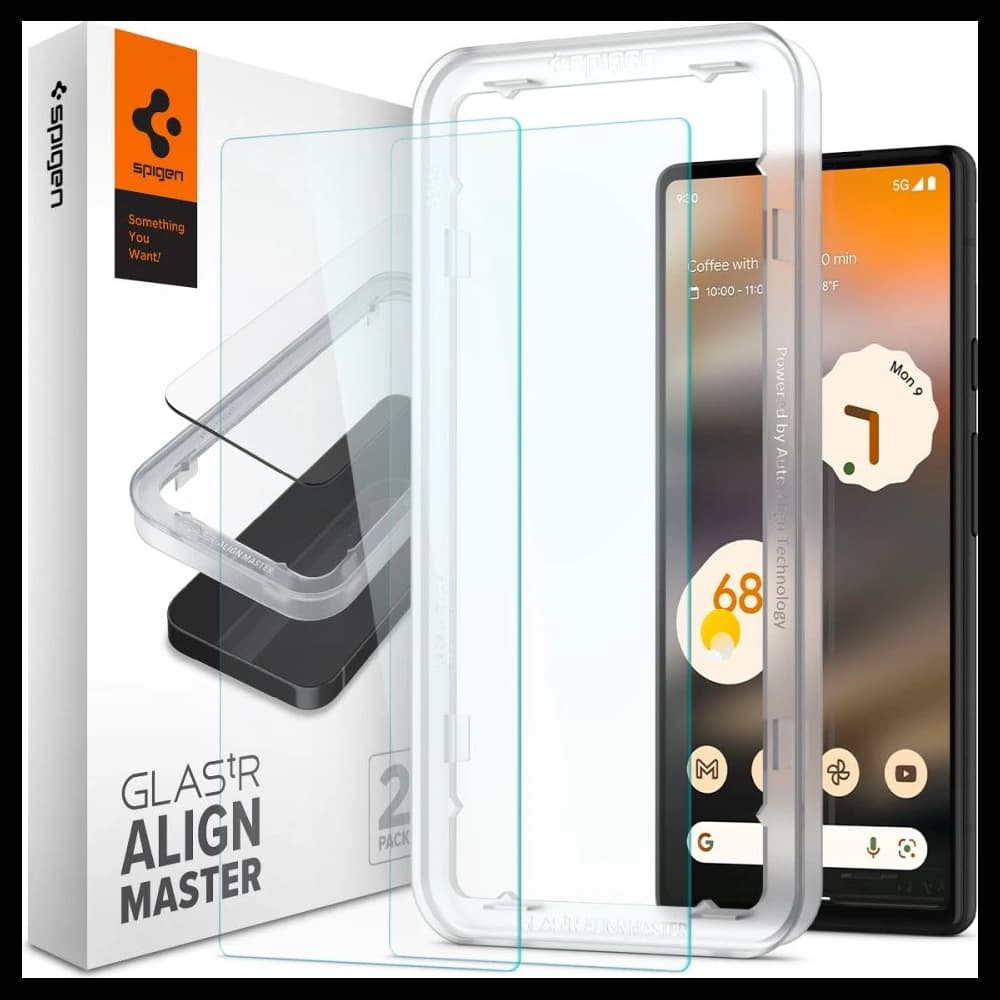 Spigen GLAS.tR Slim AlignMaster Google Pixel 6a [2 PACK] - 1