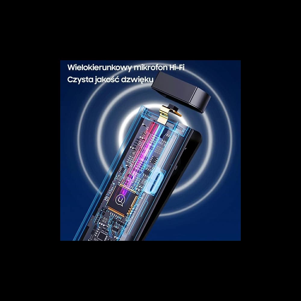 Kabelloses Ansteckmikrofon USAMS ENC 2.4G Wireless Lavalier Mikrofon USB-C + 2x Adapter ZB247MKF01 - 6