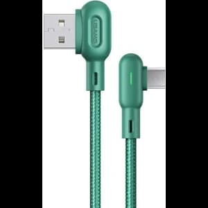 USAMS U57 MicroUSB 1,2m 2A zöld/kábel zöld SJ458USB02