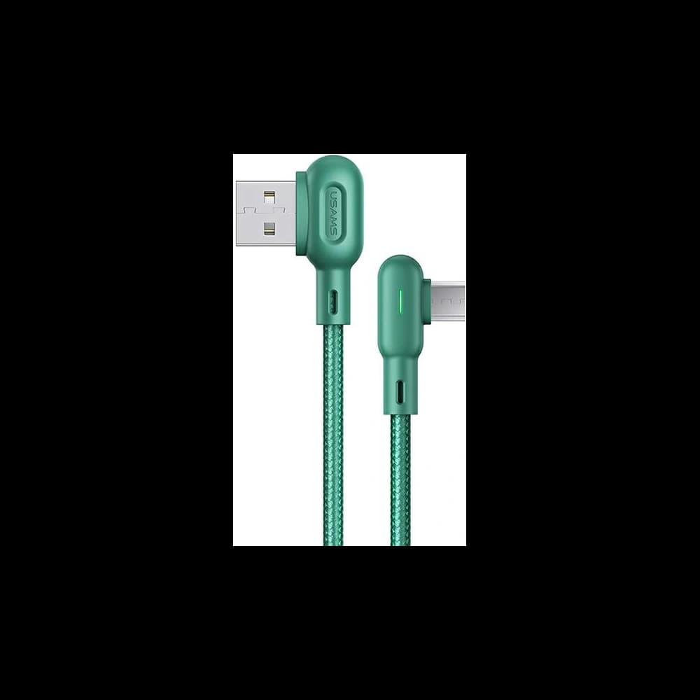 USAMS U57 MicroUSB 1,2m 2A zöld/kábel zöld SJ458USB02 - 1