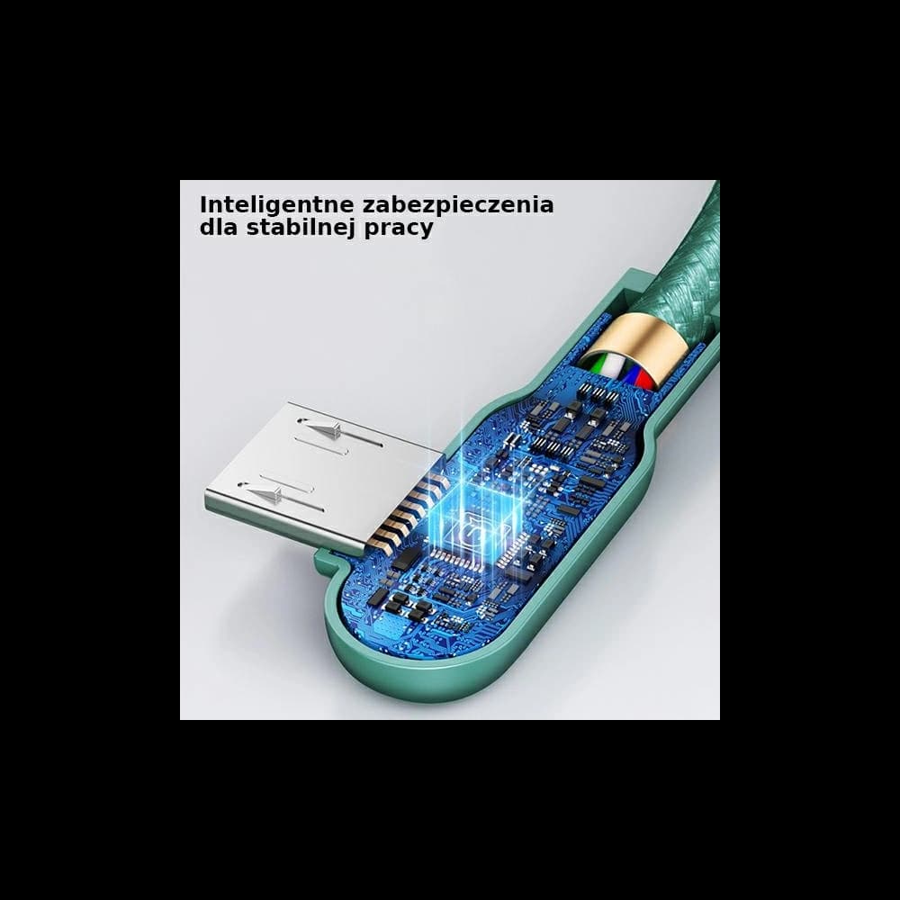 USAMS U57 MicroUSB 1,2m 2A zöld/kábel zöld SJ458USB02 - 6