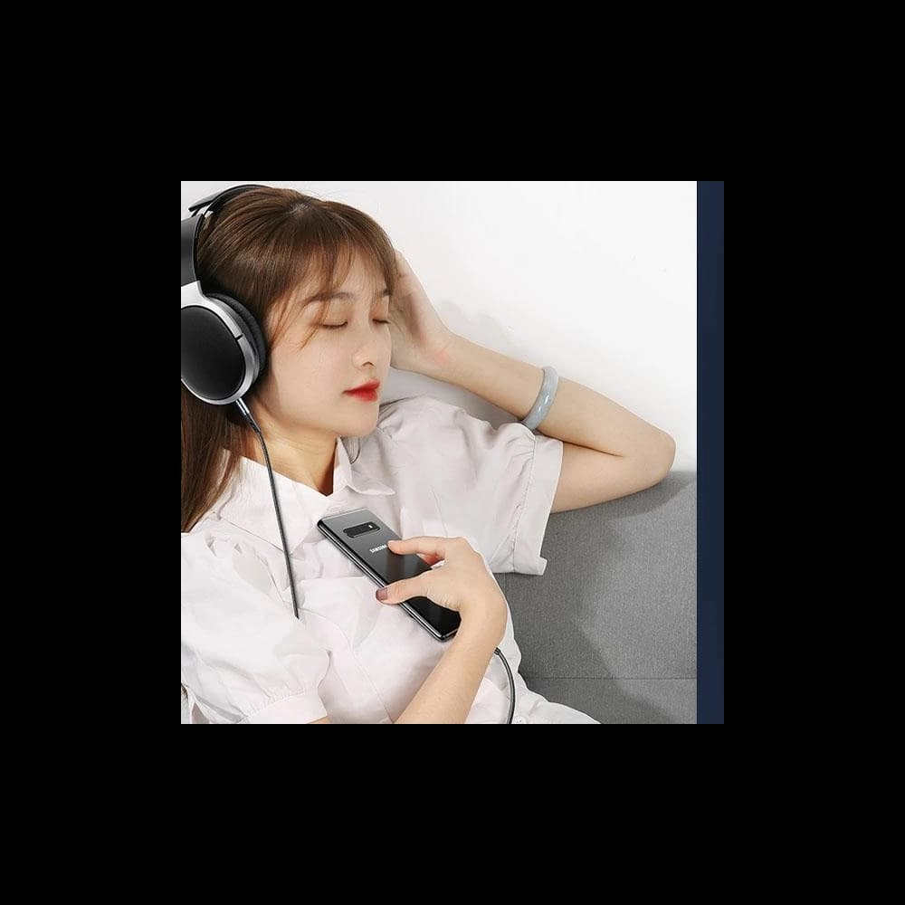 Kabel pleciony USAMS 2w1 1,2m Fast Charge (Lightning/Jack 3,5mm na Jack 3,5mm) SJ554YP01 - 2