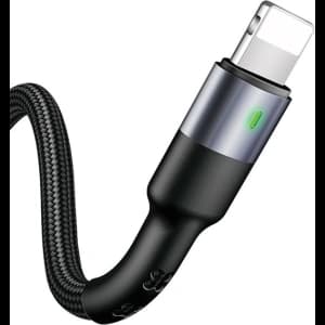 Kabel pletený USAMS U26 lightning 1m 2A rychlé nabíjení černý/black SJ311IP01